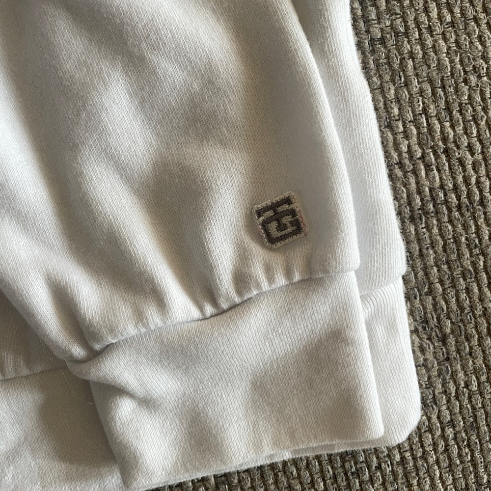 AE Tailgate White Ohio State Quarter-Zip Sweatshirt with Red and Gray Stripes - Picture 6 of 7